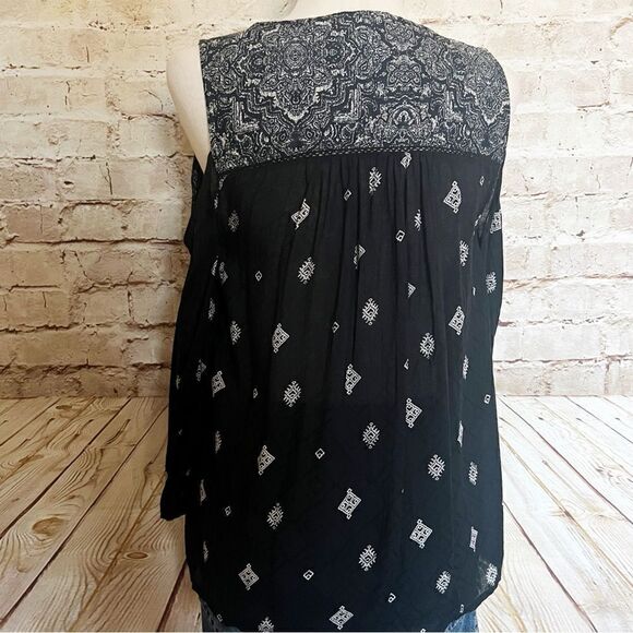 Lucky Brand tribal boho blouse top - Picture 6 of 6
